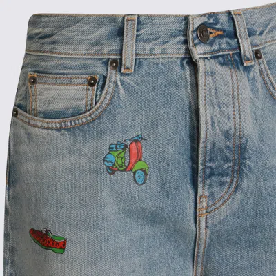 Fiorucci Jeans Blu E Verdi In Multi