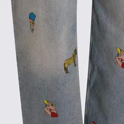 Fiorucci Jeans Blu E Verdi In Multi