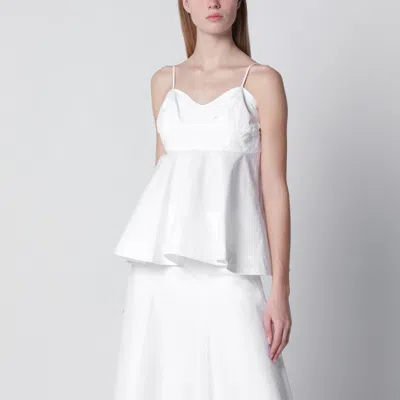 Rohe Optical White Peplum Bustier In White