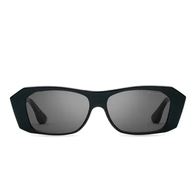 Dita Noxya Geometric Rectangular Frame Sunglasses With Tapered Temples In Orange