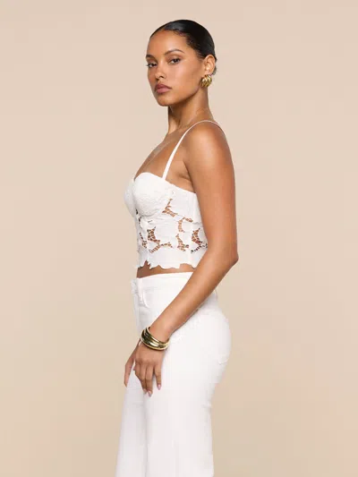 L'agence Sonya Bustier In White