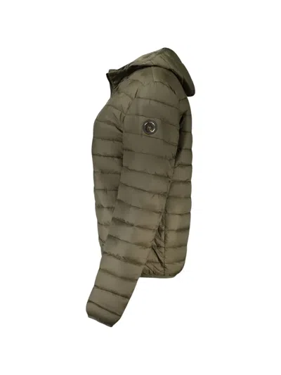 Cavalli Class Quilted Hooded Jacket In Green