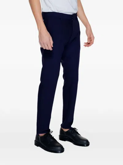 Antony Morato Blue Polyester Chino Trousers In Black