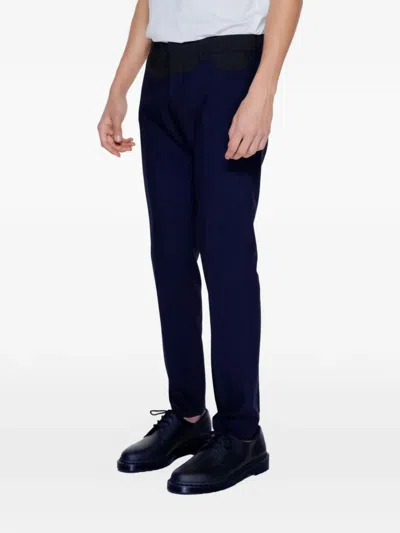 Antony Morato Blue Polyester Chino Trousers In Black