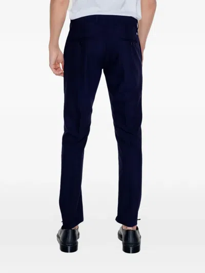 Antony Morato Blue Polyester Chino Trousers In Black