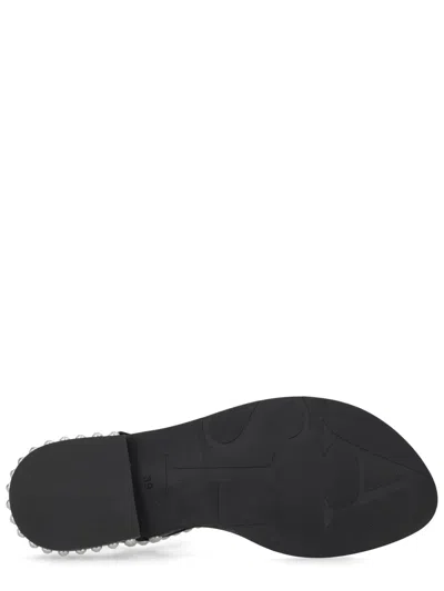 Ash Flat Sandals Three Ankle Straps Studs In Black