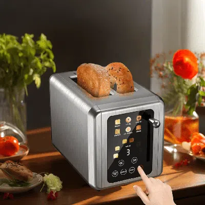 Voltzze Pskst075ae 2-piece Retro Toaster Sus304 Food-grade 6 Browning ...