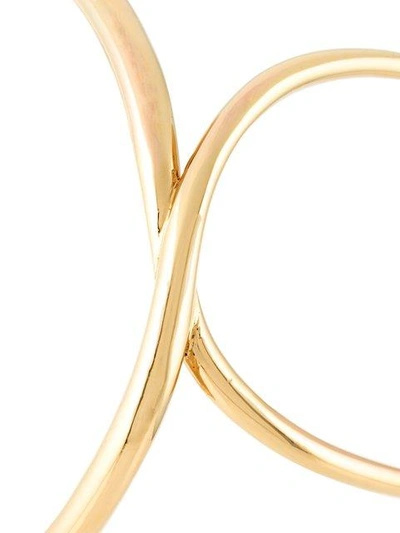Shop Charlotte Chesnais Structured Bangle In Metallic