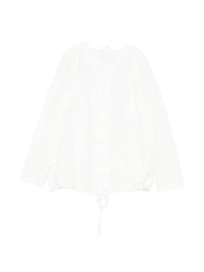 Apuntob Drawstring-hem Jacket In White
