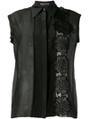 ROCHAS FLOWER APPLIQUÉ SLEEVELESS SHIRT,ROPK600776RK25010011867292