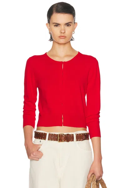 Brandon Maxwell Brnadon Maxwell Ellery Shrunken Cardigan In Red
