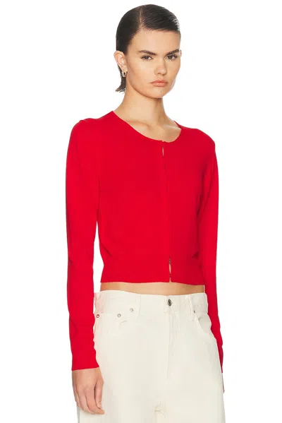 Brandon Maxwell Brnadon Maxwell Ellery Shrunken Cardigan In Red
