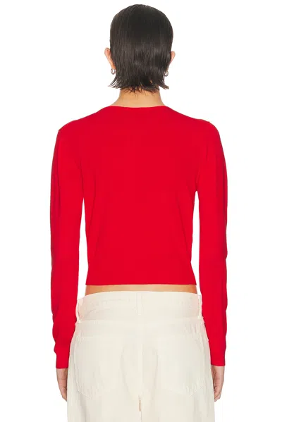 Brandon Maxwell Brnadon Maxwell Ellery Shrunken Cardigan In Red