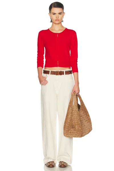 Brandon Maxwell Brnadon Maxwell Ellery Shrunken Cardigan In Red