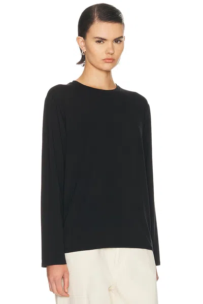 Kye Relaxed Long Sleeve Tee In Black