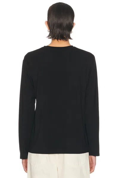 Kye Relaxed Long Sleeve Tee In Black