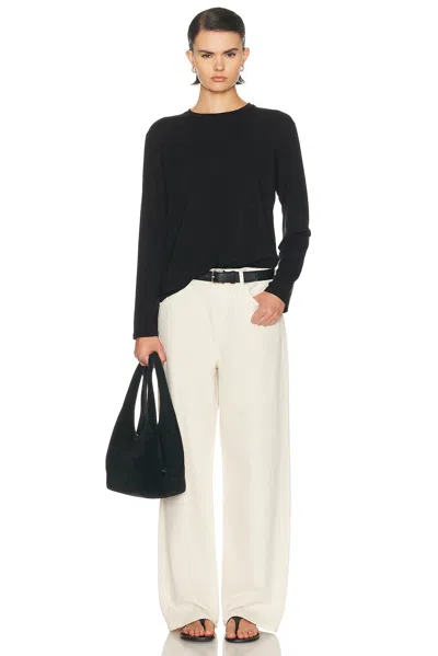 Kye Relaxed Long Sleeve Tee In Black
