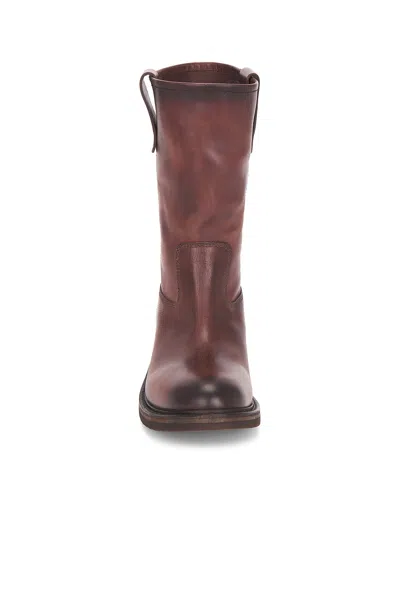 Miu Miu Work Boot In Burgundy