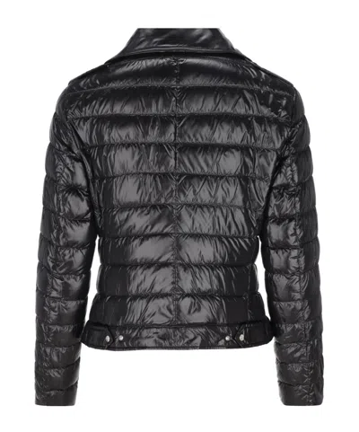 Herno Quilted Biker Down Jacket In Black