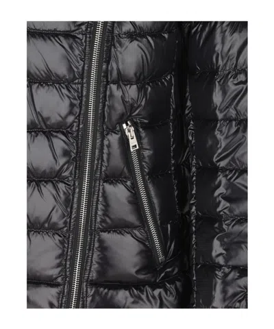 Herno Quilted Biker Down Jacket In Black