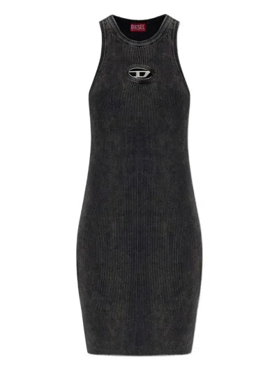 Diesel Cotton Dress In Black