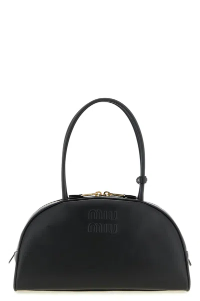 Miu Miu Black Calf Leather Bos Taurus Shoulder Bag