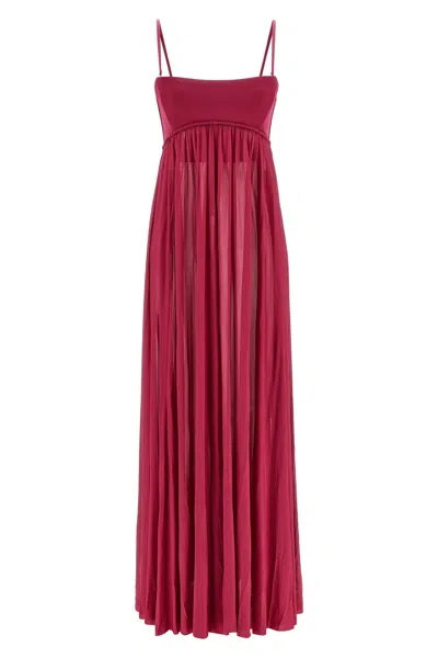 Zimmermann Strapless Gathered Jersey Gown In Pink