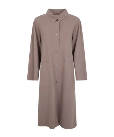 Herno Single-breasted Coat In Gray