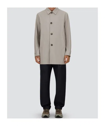 Herno Raincoat In 3 Layers Wool Storm In Gray