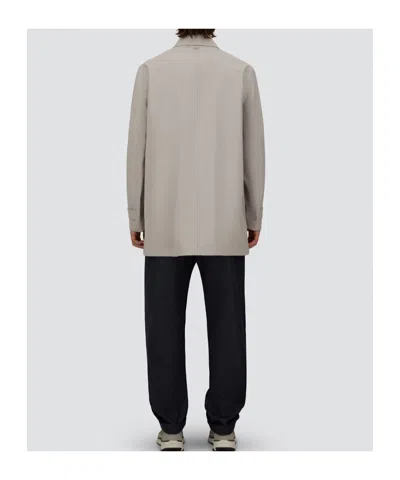 Herno Raincoat In 3 Layers Wool Storm In Gray