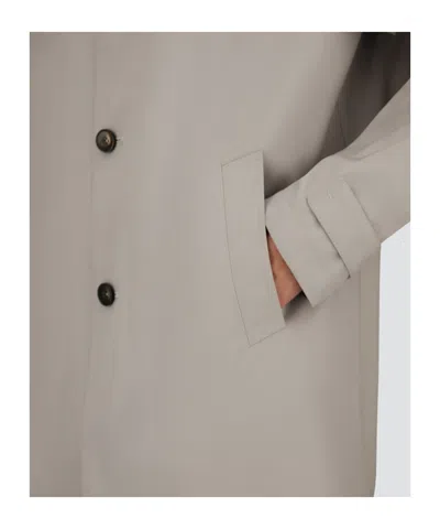 Herno Raincoat In 3 Layers Wool Storm In Gray