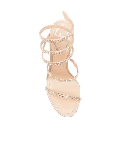 René Caovilla Rene Caovilla Womens Blush Cleo 80 Crystal-embellished Leather Heeled Sandals