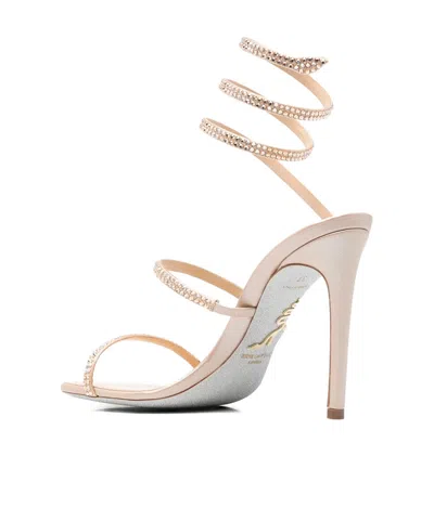 René Caovilla Rene Caovilla Womens Blush Cleo 80 Crystal-embellished Leather Heeled Sandals