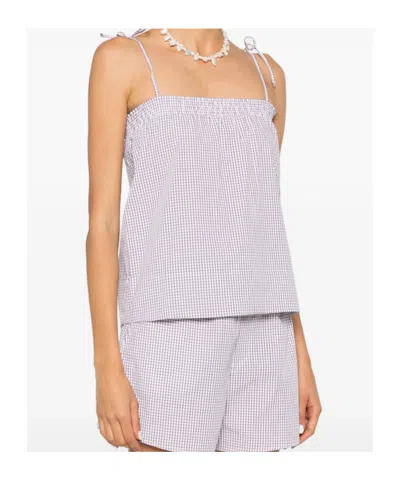 A.p.c. A. P.c. Checked Top In Purple
