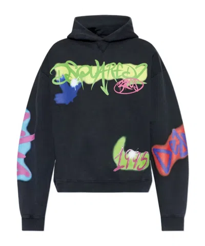 Dsquared2 Long-sleeved Sweatshirt In Black