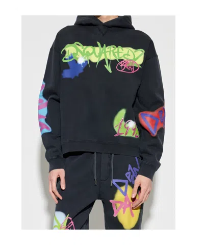 Dsquared2 Long-sleeved Sweatshirt In Black