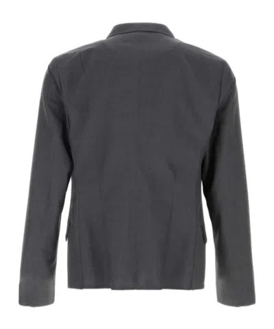 Jil Sander Single-breasted Tailored Jacket In Gray