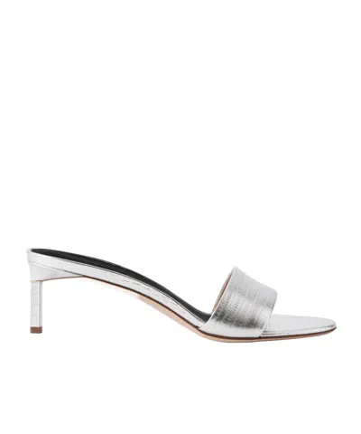 Tom Ford Lizard-effect Metallic Leather Mules In Multi