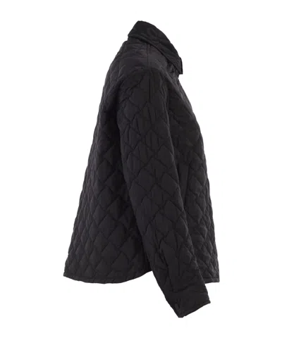 Herno Quilted Button-up Jacket In Black