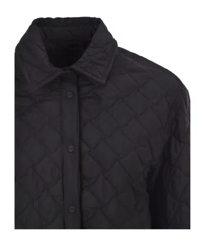 Herno Quilted Button-up Jacket In Black