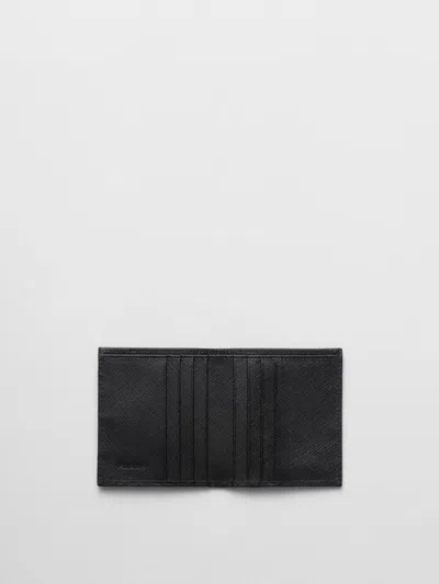Prada Saffiano Leather Wallet In Red