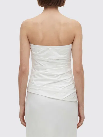 Simkhai Emerson Ruched Bustier Top In White