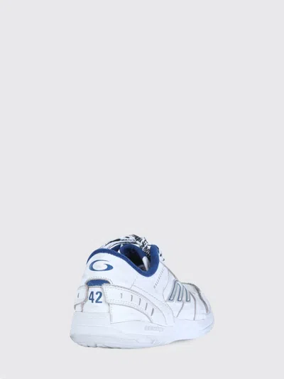 Balenciaga Hamptons Worn-out Sneakers In White And Blue In White