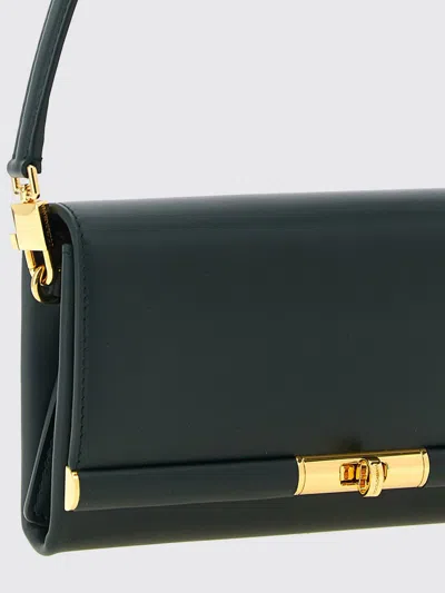 Dolce & Gabbana Marlene Rectangular Shoulder Bag Gold Tone Hardware In Green