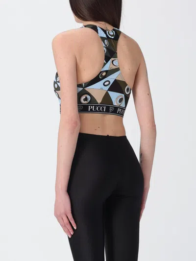 Pucci Bicolor Polyamide Top In Multi