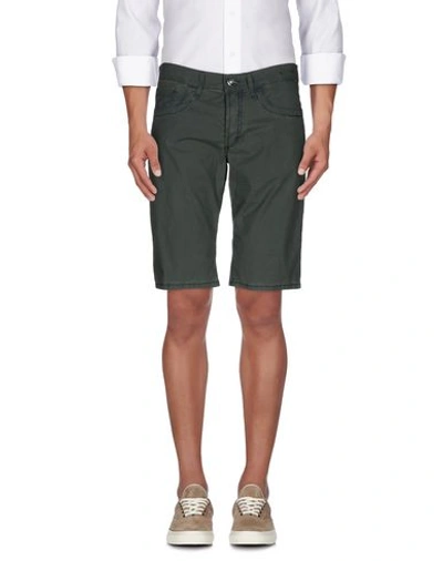 Bikkembergs Man Shorts & Bermuda Shorts Military Green Size 33 Cotton, Elastane