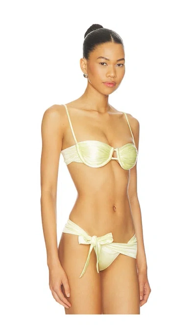 Isa Boulder Static Bikini Top In Green