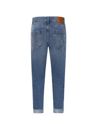 Dondup Button-fly Whiskered Jeans In Blue