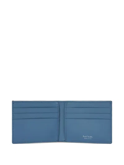 Paul Smith Chevron-pattern Bifold Wallet In Blue