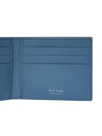 Paul Smith Chevron-pattern Bifold Wallet In Blue